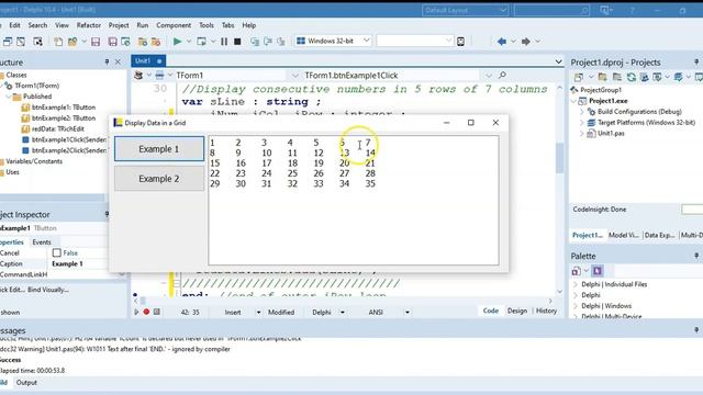 Nested Loops Part 2 | Displaying Data in a Grid