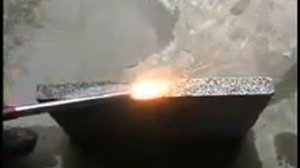 Обработка гранита газовой горелкой 2