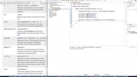 How to use ArrayList toArray function in Java