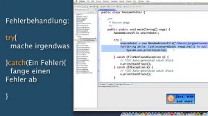 Try/Catch Fehlerbehandlung in Java