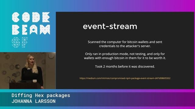 Diffing Hex packages - Johanna Larsson | Code BEAM SF 20
