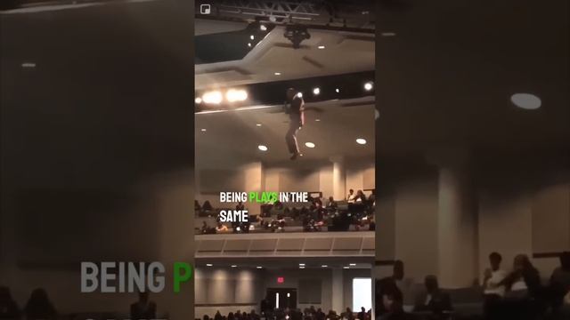 This Pastor flew into church on a zip-line ??