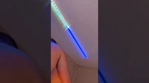 Световая линия, как приклеить горпун и разрезать.