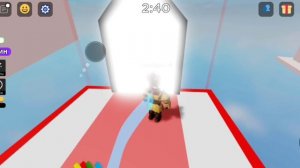 Прохожу лёгкую башню в Roblox.