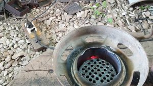 Пизатая ракетно-щепочная печь с дожигом пиролизных газов