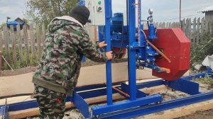 Пилорама ленточная. TWE6500"Light" изучаем и пилю брус 100*100.