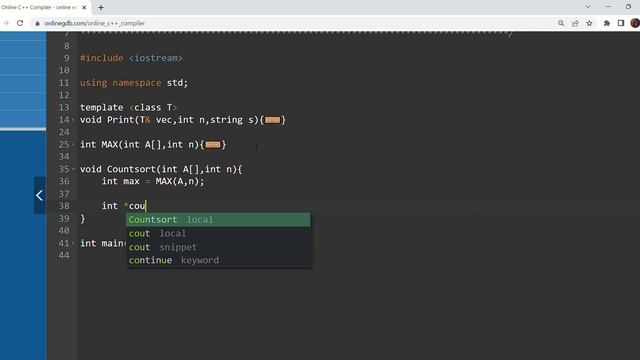 Counting Sort - Sorting an Array using Counting Sort Algorithm