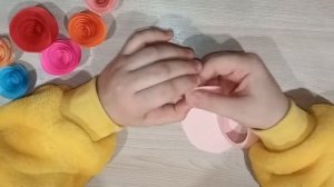 спиральные РОЗЫ из цветной бумаги