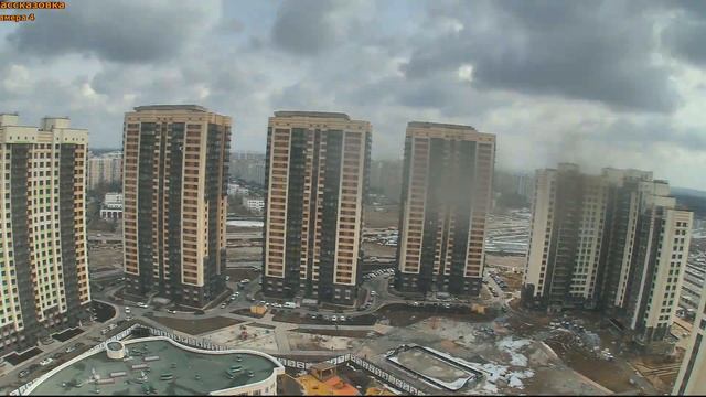 Строительство Переделкино Ближнее. Запись с web камеры. 30 марта-12 апреля 2015 смотреть онлайн