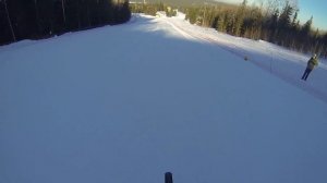 Скоростной спуск на велосипеде с горнолыжной трассы GoPro
