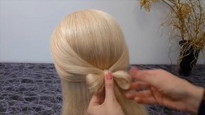 Причёски для средних, длинных волос Причёска Бант из волос Быстро и просто