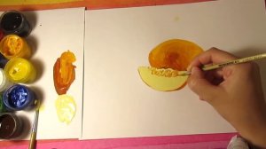 Рисунки гуашью / Как нарисовать ДЫНЮ ПРОСТО