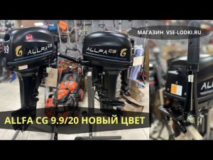 Распаковка лодочный мотор ALLFA 9.9 (20) 326 кубов CG MAX черный матовый в магазине все лодку ру