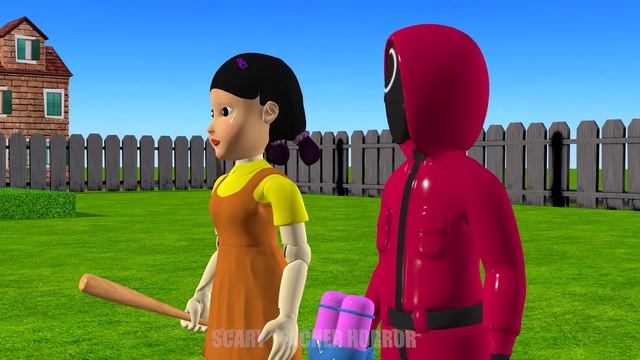 Scary Teacher 3D vs Squid Game Who Faster Eye with Wooden Water Cup 3 Times Challenge Miss T Loser