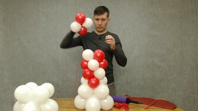 Стойка из шаров с сердцем: как сделать столбик из воздушных шариков своими руками смотреть онлайн