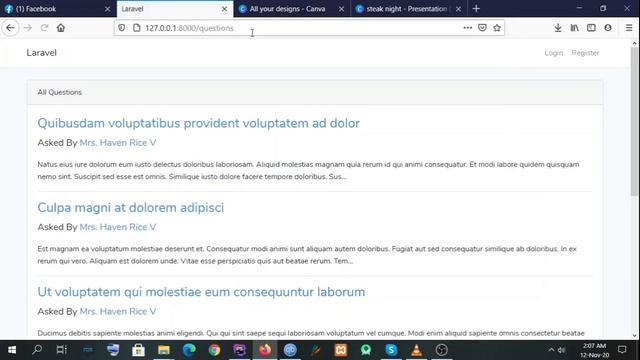 Laravel and VueJs Bangla Tutorial - StackOverflow Application Part 5 - Author info and creation dat