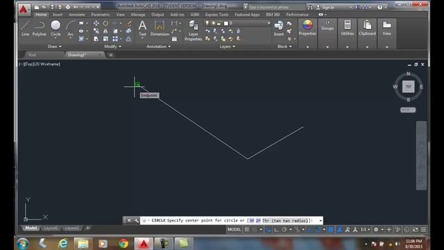 AutoCAD I 07-04 Endpoint Object Snap смотреть онлайн