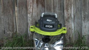 Smashing a Ryobi RVC-1220I-G Wet & Dry Vacuum Cleaner with Motor Burn Out