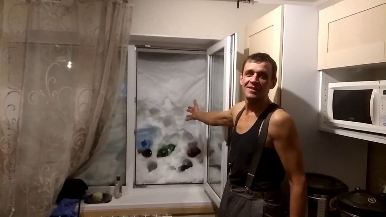 Вид из окна в Шерегеше. Природный холодильник. Sheregesh
