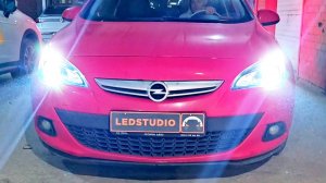 Opel Astra J  модернизация света фар!