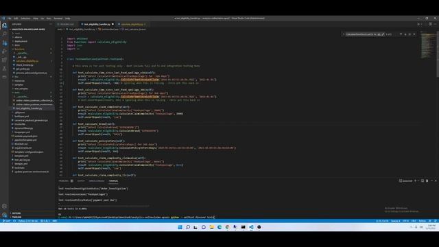 Unit testing business logic with python unittest