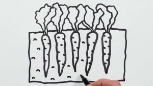 Рисуем и раскашиваем леечку и грядку с марковкой!\\ Рисование для девочек! Давайте рисовать  вместе!