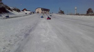 Катаемся на ватрушках с большой горки!!