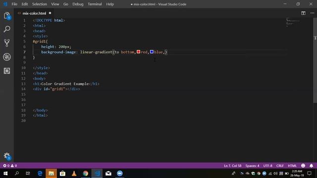How to use gradient background in html and css