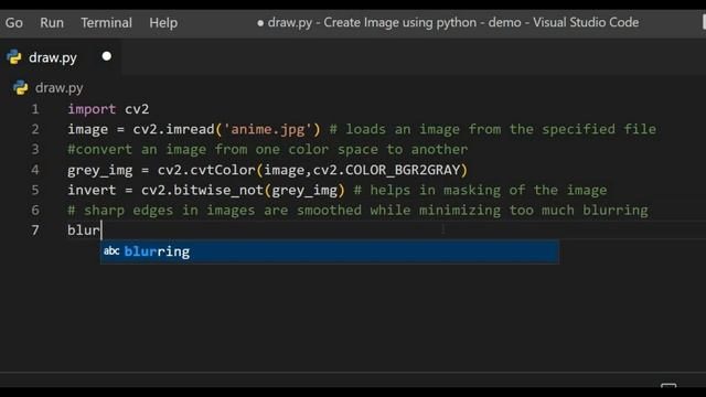Python Project - Draw your own image in python | Pencil Sketch in Python | #project #python
