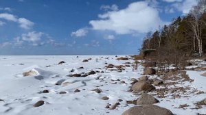 Прогулки по экотропе Мыс Киперорт. Валуны. Финский залив, апрель 2023