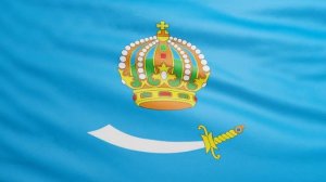 Флаг Астраханской области. Флаги субъектов РФ 06. Зацикленное видео. Бесплатный футаж.