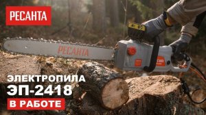 Электропила Ресанта ЭП-2418 в работе