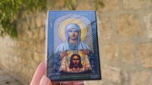 Икона святой Вероники, плат Вероники, освященная на библейском месте в подземной церкви