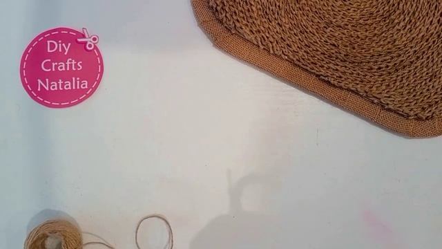 Как сделать сервировочный поднос из Джутовой верёвки и картона / Лучшие идеи из джутовой верёвки /