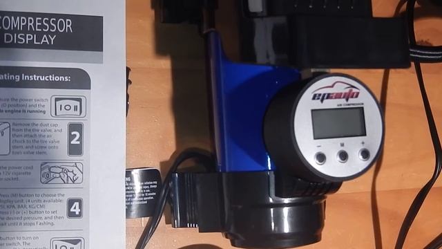 EPAuto 12V 120W Portable Air Compressor Pump, Digital Tire Inflator by 100 PSI смотреть онлайн