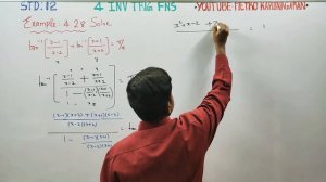 12th Std Maths Example 4.28 Solve tan^-1(x-1/x-2) + tan^-1(x+1/x+2)= π/4