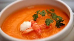 Креветочный биск. Еще один оригинальный рецепт из вареных креветок.