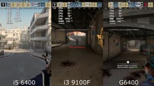 i5 6400 vs i3 9100F vs G6400