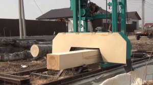 Распиловка осины на пилораме тайга т-2