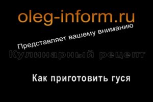 Запекаем гуся на oleg-inform.ru