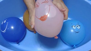 Учим цвета Шарики смайлики Лопать шарики с водой Обучающий мультик Учимся с детьми