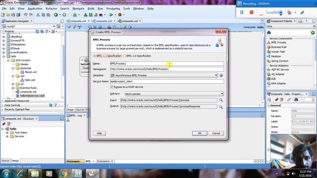 ORACLE SOA tutorial part 1--hello tutorial1 смотреть онлайн