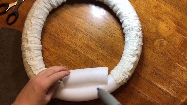 Рождественский венок своими руками «Заснеженный город». Домики сделаны в технике папье-маше. смотреть онлайн