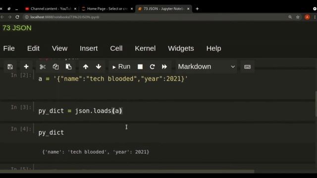 #73 Working With Python JSON ( Hindi ) | Python Tutorials For Beginners In Hindi | Tech Blooded