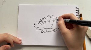 Рисунок ежика. Как нарисовать ЕЖИКА.