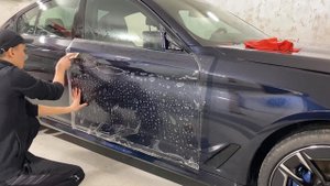 BMW, оклейка антигравийной пленкой.