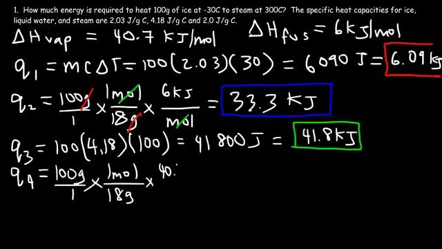 How Much Thermal Energy Is Required To Heat Ice Into Steam - Heating Curve Chemistry Problems смотреть онлайн