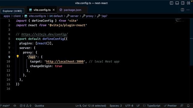Can we combine a NestJS app with React?