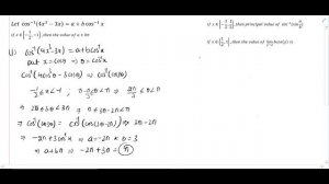 Let Cos^-1(4x^3-3x) = a+bCos^-1(x)