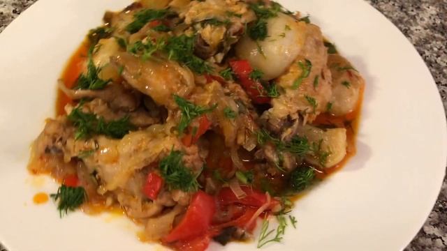 Roast chicken with potatoes & Жаркое из курицы с картошкой & Жаркое из курицы & Вкусно и быстро